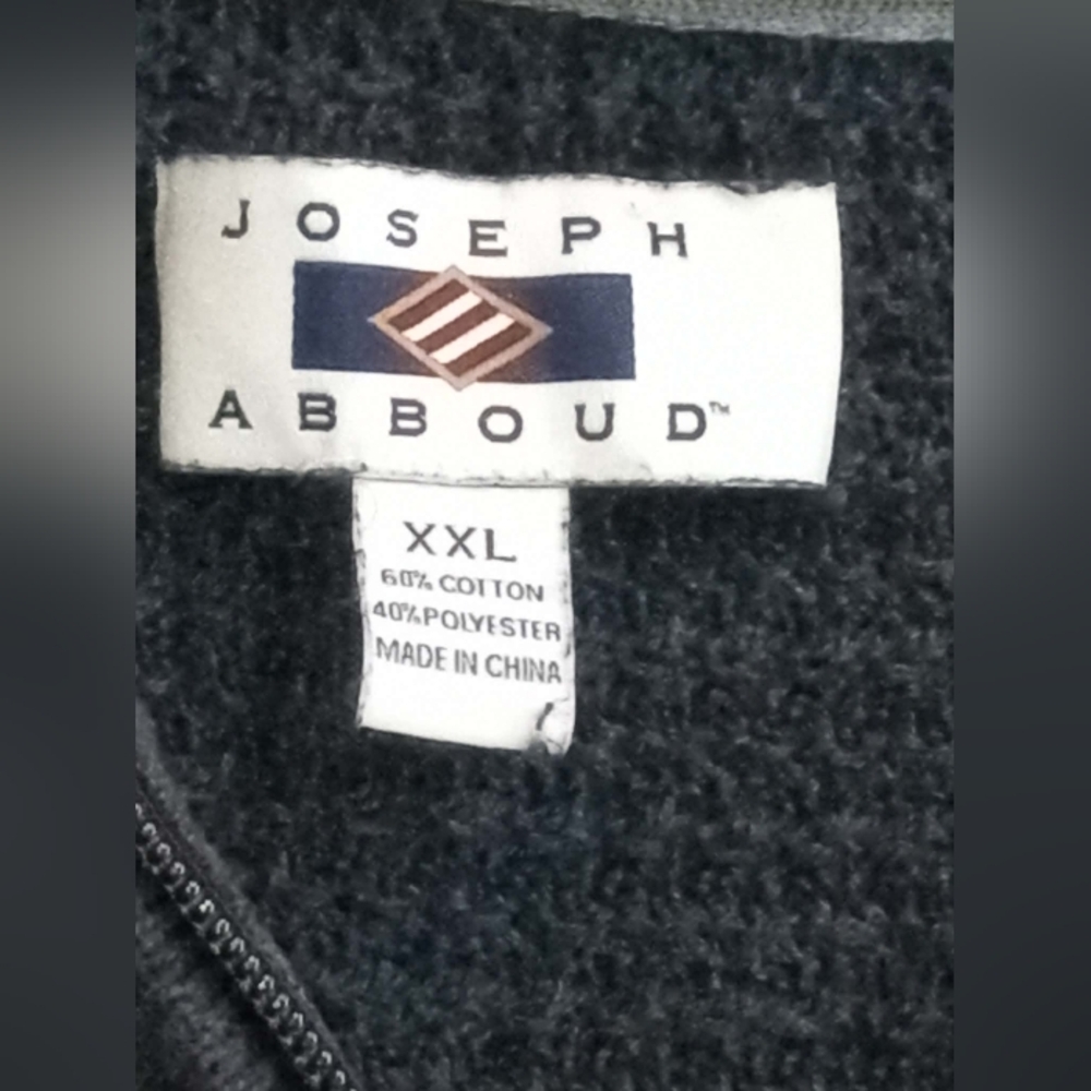 Joseph Abboud XXL Dark Gray Quarter-Zip Textured Sweater Scandi Coastal Office - Picture 3 of 3
